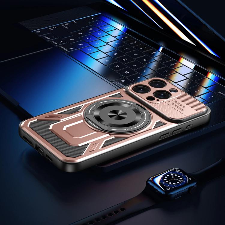 For iPhone 12 Pro Armor Rotating Holder MagSafe Phone Case