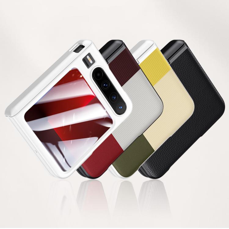 For Huawei Pura X Integrated Skin Feel Leather Texture Hinge Phone Case