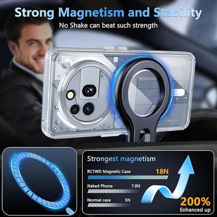 For Nothing Phone 3a Pro Crystal Clear Magnetic Shockproof Phone Case