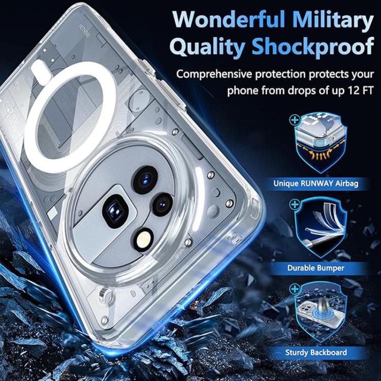 For Nothing Phone 3a Pro Crystal Clear Magnetic Shockproof Phone Case