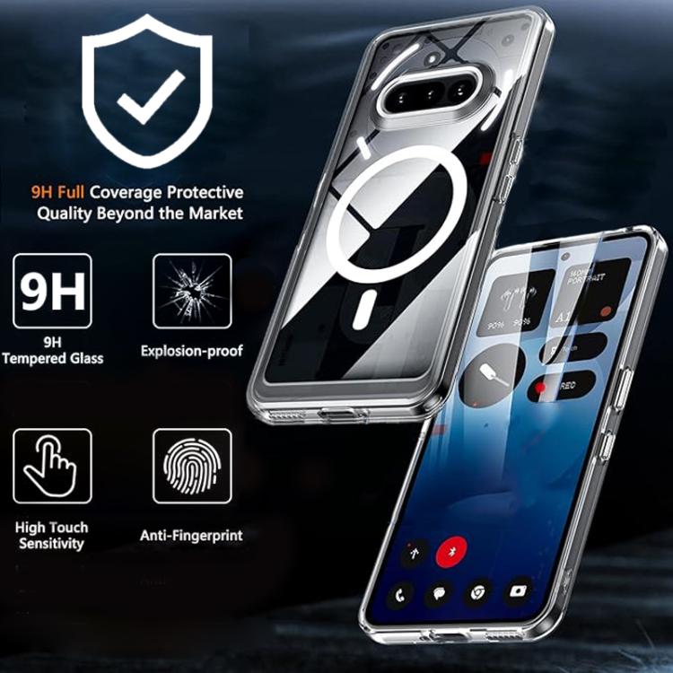 For Nothing Phone 3a Crystal Clear Magnetic Shockproof Phone Case
