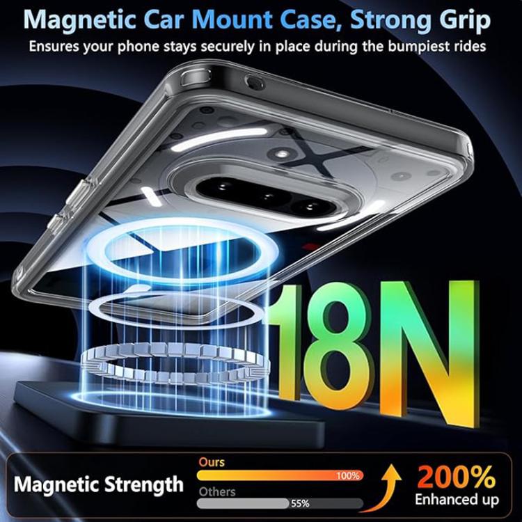 For Nothing Phone 3a Crystal Clear Magnetic Shockproof Phone Case