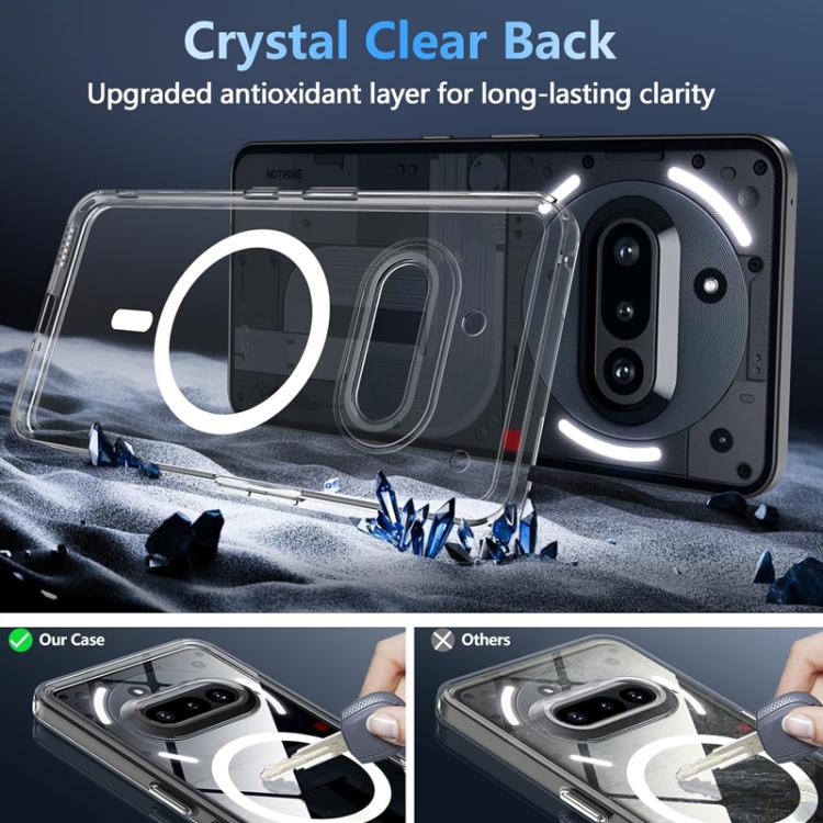 For Nothing Phone 3a Crystal Clear Magnetic Shockproof Phone Case