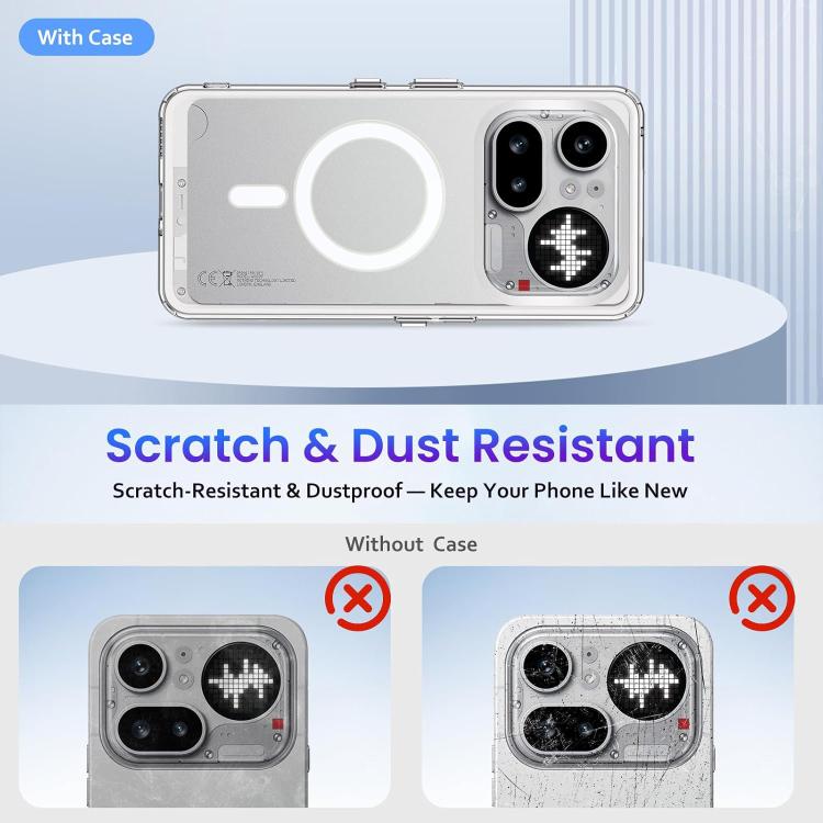 For Nothing Phone 4a Pro Crystal Clear Magnetic Shockproof Phone Case