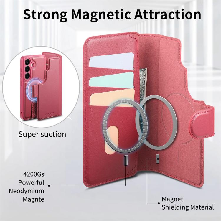 For Samsung Galaxy S25 / S24 5G CaseNeo Finger Grip Strap MagSafe Leather Phone Case
