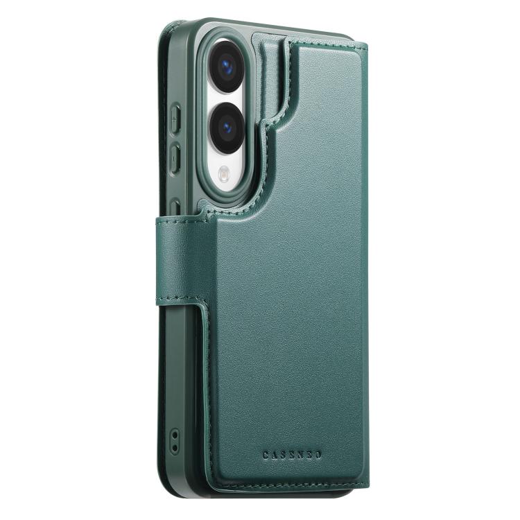 For Samsung Galaxy S25 Edge 5G CaseNeo Finger Grip Strap MagSafe Leather Phone Case