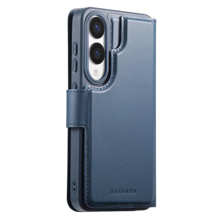For Samsung Galaxy S25 Edge 5G CaseNeo Finger Grip Strap MagSafe Leather Phone Case