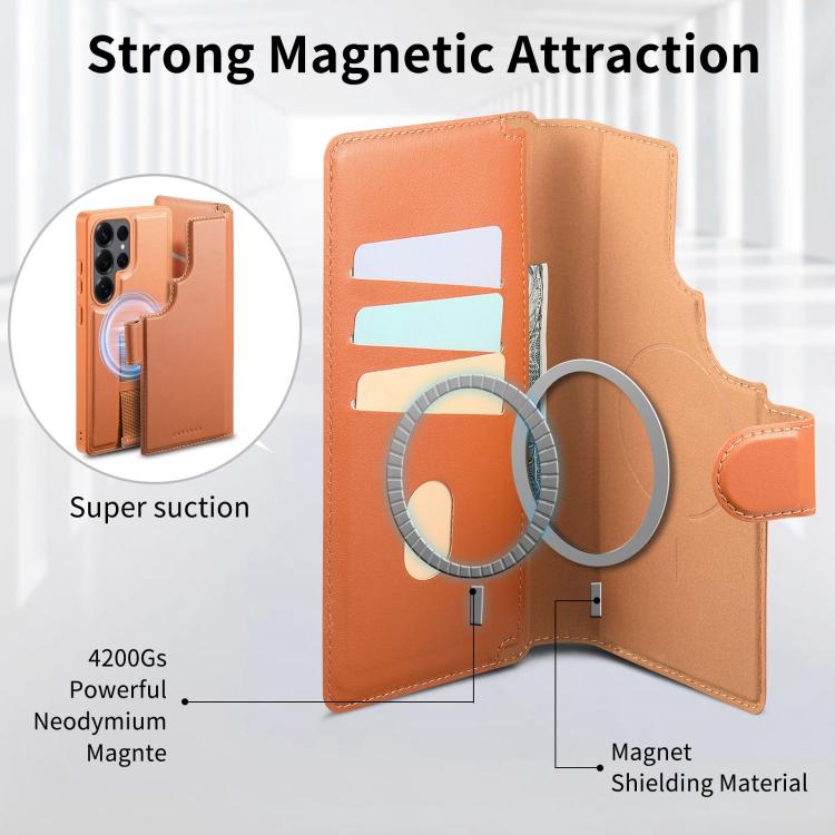 For Samsung Galaxy S26 Ultra 5G CaseNeo Finger Grip Strap MagSafe Leather Phone Case