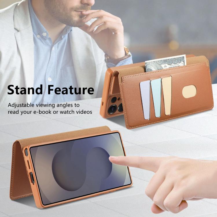 For Samsung Galaxy S26 Ultra 5G CaseNeo Finger Grip Strap MagSafe Leather Phone Case