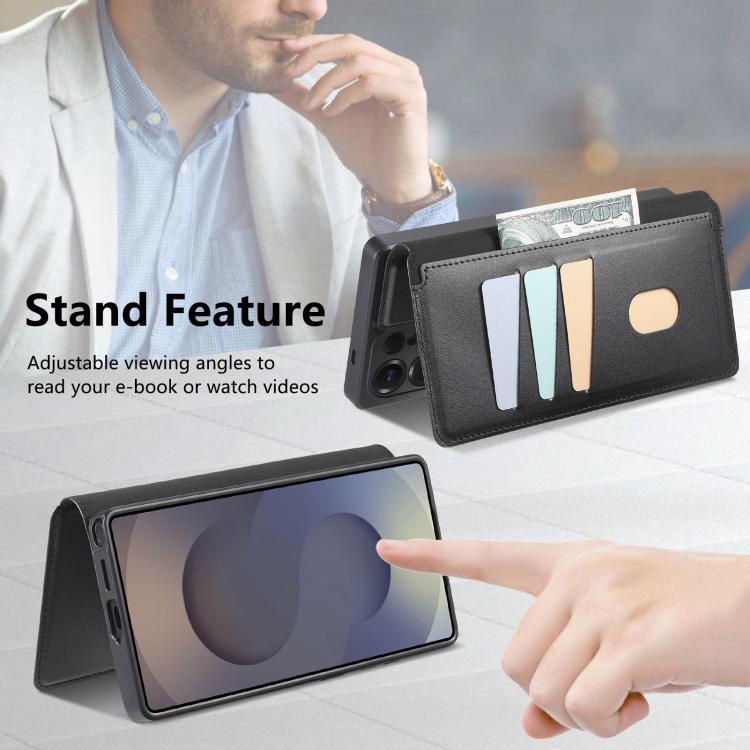 For Samsung Galaxy S26 Ultra 5G CaseNeo Finger Grip Strap MagSafe Leather Phone Case