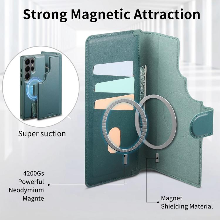 For Samsung Galaxy S26 Ultra 5G CaseNeo Finger Grip Strap MagSafe Leather Phone Case