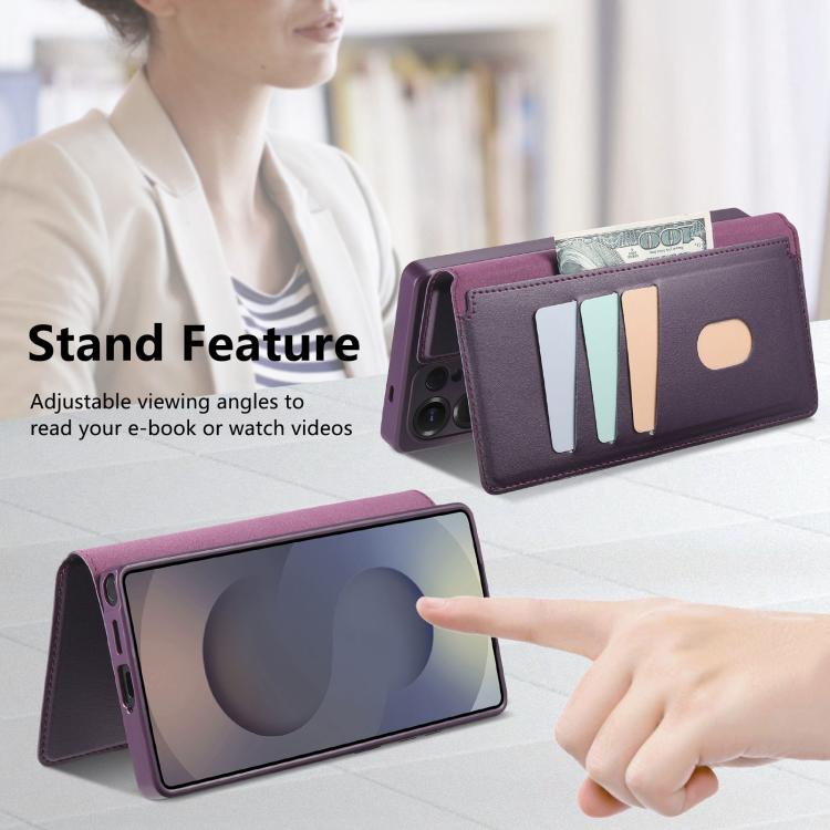 For Samsung Galaxy S26 Ultra 5G CaseNeo Finger Grip Strap MagSafe Leather Phone Case