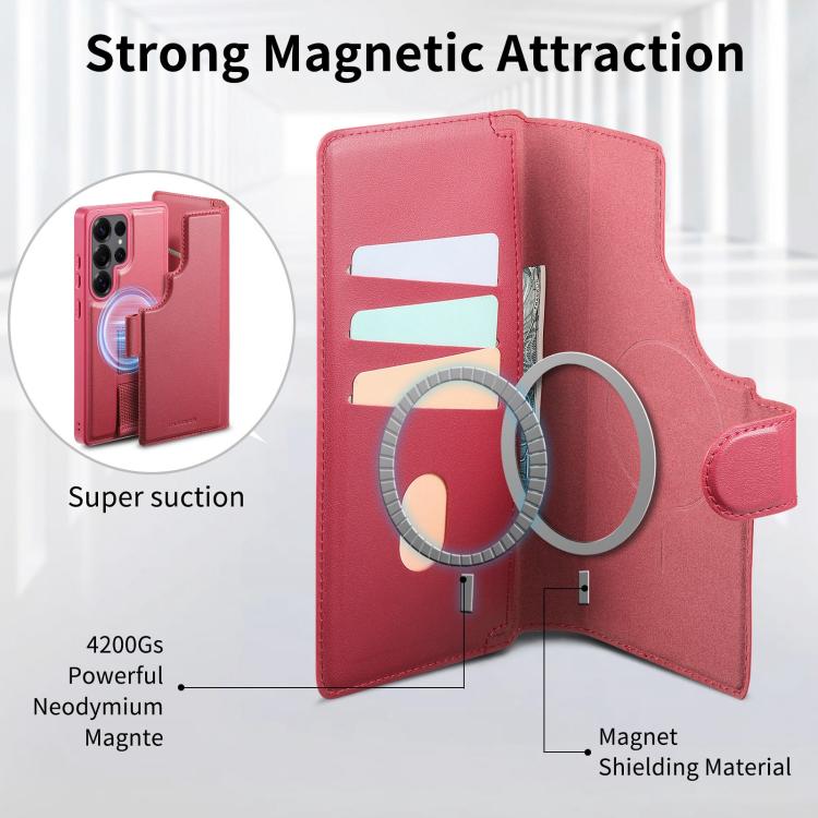 For Samsung Galaxy S26 Ultra 5G CaseNeo Finger Grip Strap MagSafe Leather Phone Case