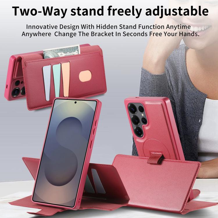 For Samsung Galaxy S26 Ultra 5G CaseNeo Finger Grip Strap MagSafe Leather Phone Case