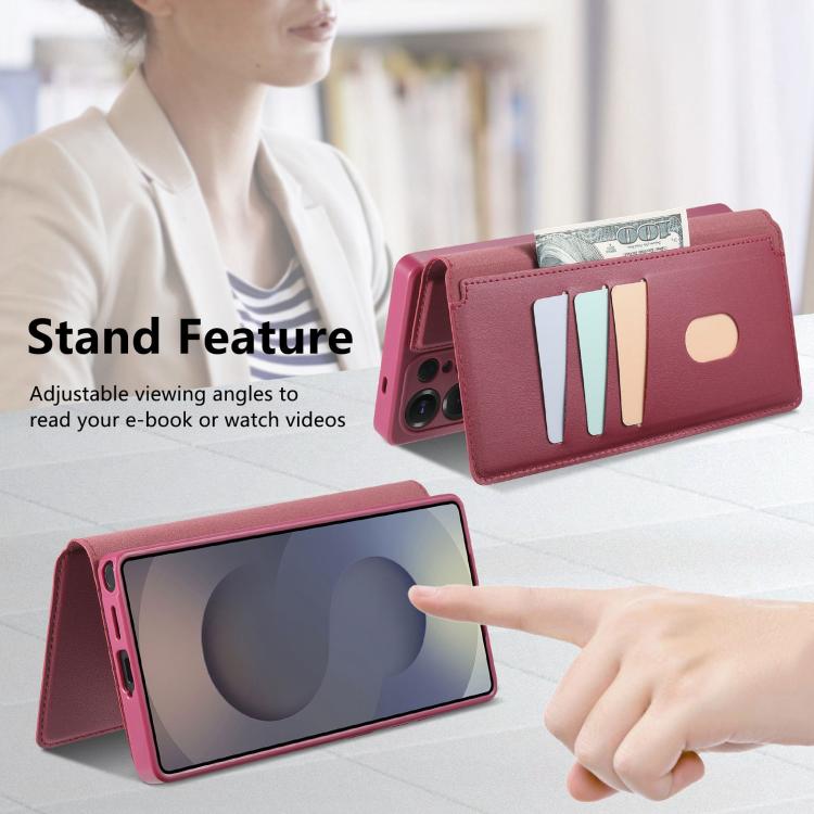 For Samsung Galaxy S26 Ultra 5G CaseNeo Finger Grip Strap MagSafe Leather Phone Case