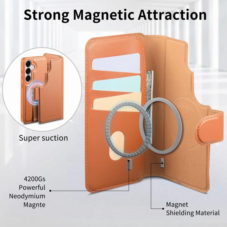 For Samsung Galaxy S26+ 5G CaseNeo Finger Grip Strap MagSafe Leather Phone Case