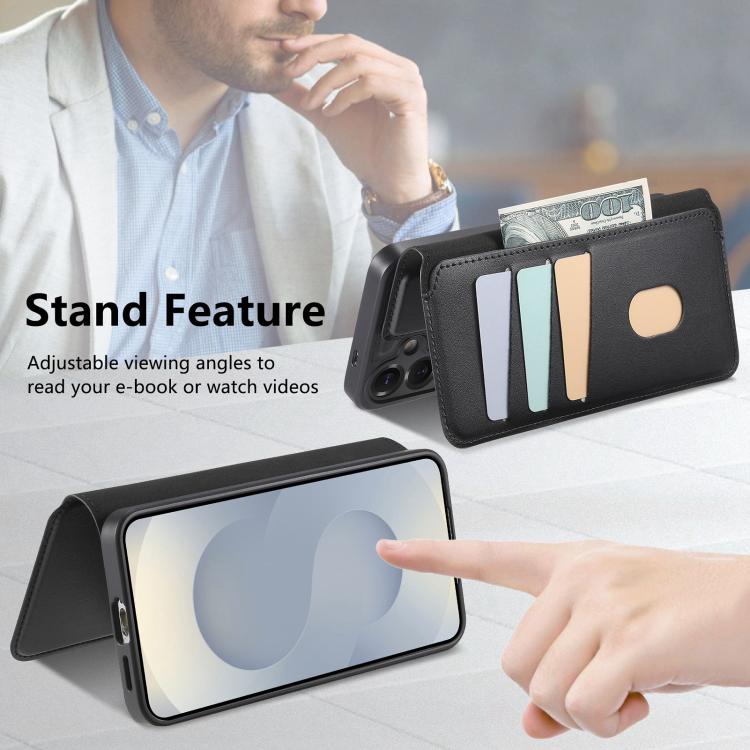 For Samsung Galaxy S26+ 5G CaseNeo Finger Grip Strap MagSafe Leather Phone Case