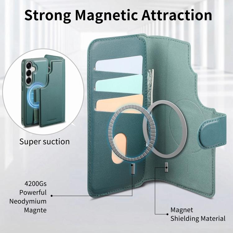 For Samsung Galaxy S26+ 5G CaseNeo Finger Grip Strap MagSafe Leather Phone Case