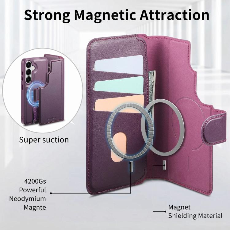 For Samsung Galaxy S26+ 5G CaseNeo Finger Grip Strap MagSafe Leather Phone Case