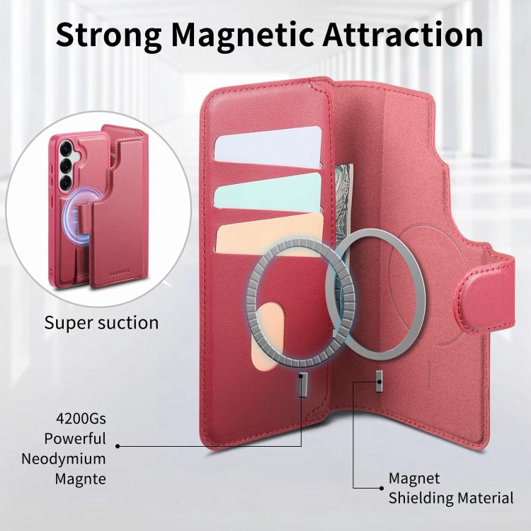 For Samsung Galaxy S26+ 5G CaseNeo Finger Grip Strap MagSafe Leather Phone Case