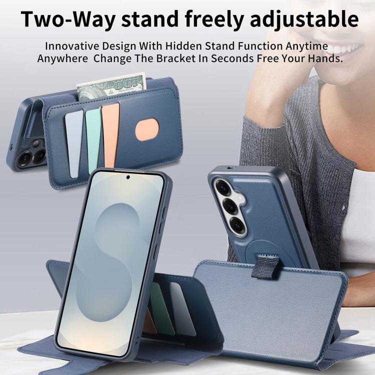 For Samsung Galaxy S26+ 5G CaseNeo Finger Grip Strap MagSafe Leather Phone Case
