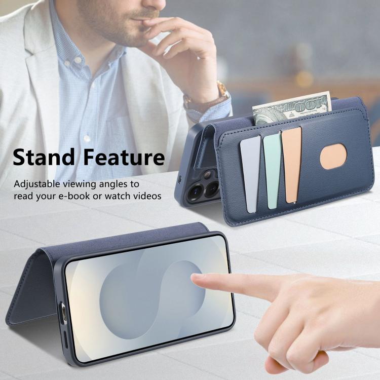 For Samsung Galaxy S26+ 5G CaseNeo Finger Grip Strap MagSafe Leather Phone Case