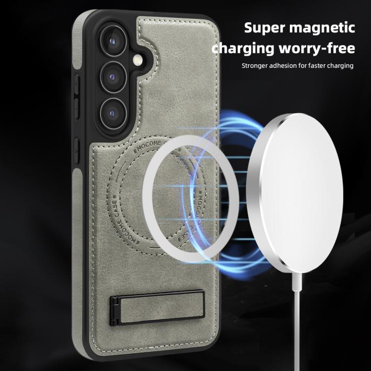 For Samsung Galaxy S23+ 5G Multi-function Holder MagSafe PU Phone Case