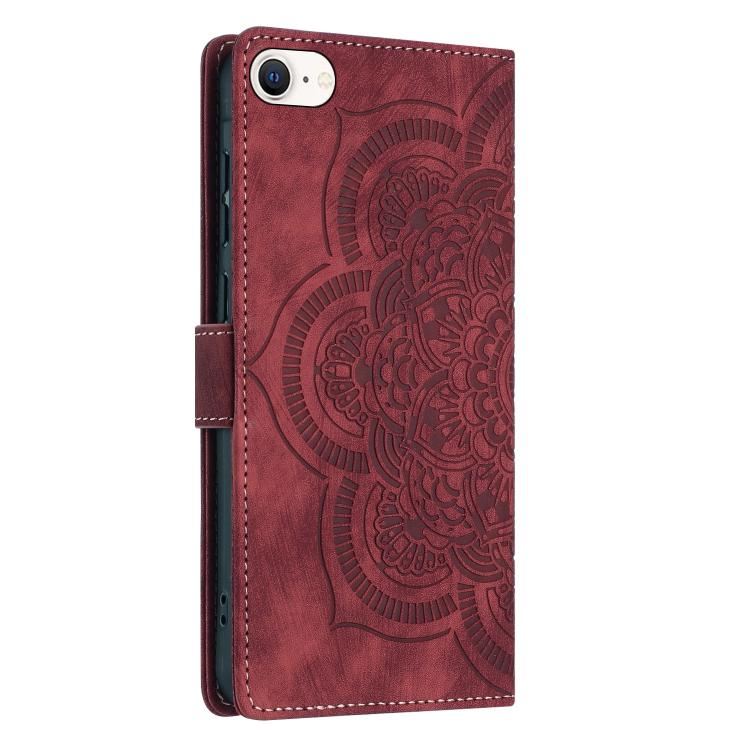 For iPhone 7 / 8 / SE 2022 Mandala Embossed Retro Frosted Leather Phone Case