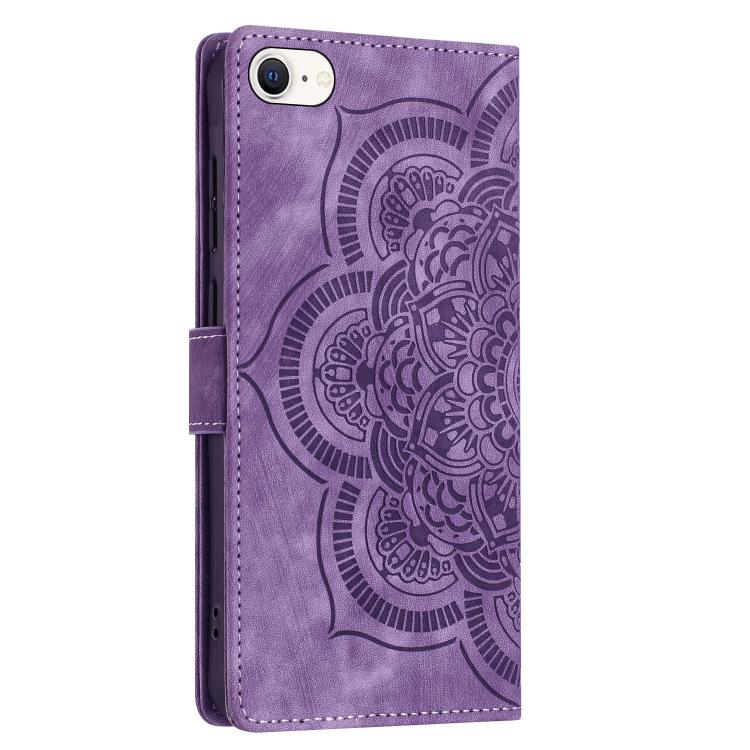For iPhone 7 / 8 / SE 2022 Mandala Embossed Retro Frosted Leather Phone Case