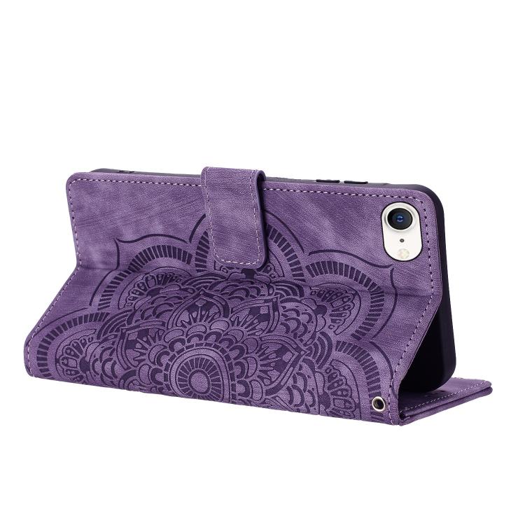For iPhone 7 / 8 / SE 2022 Mandala Embossed Retro Frosted Leather Phone Case