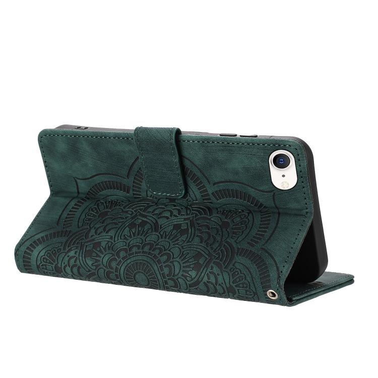For iPhone 7 / 8 / SE 2022 Mandala Embossed Retro Frosted Leather Phone Case