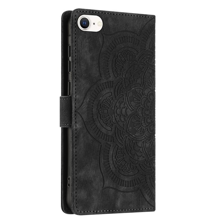 For iPhone 7 / 8 / SE 2022 Mandala Embossed Retro Frosted Leather Phone Case