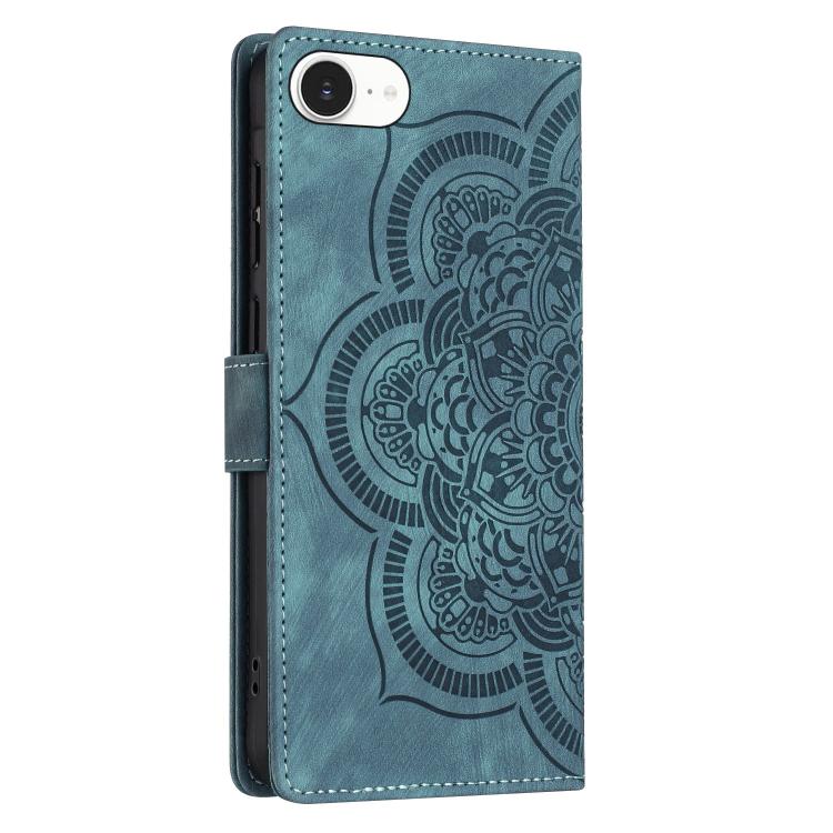 For iPhone 17e / 16e Mandala Embossed Retro Frosted Leather Phone Case