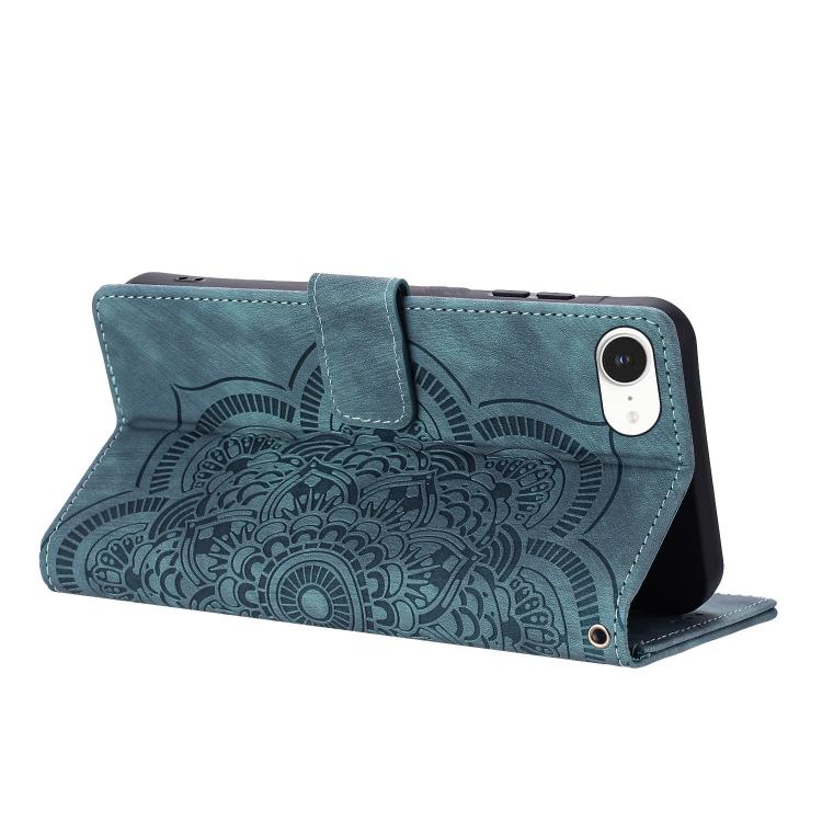 For iPhone 17e / 16e Mandala Embossed Retro Frosted Leather Phone Case