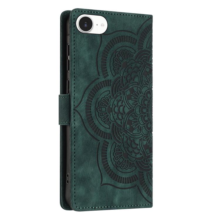 For iPhone 17e / 16e Mandala Embossed Retro Frosted Leather Phone Case