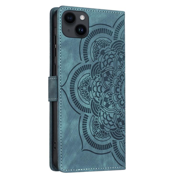 For iPhone 12 mini / 13 mini Mandala Embossed Retro Frosted Leather Phone Case