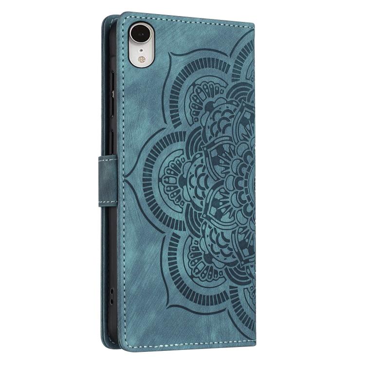 For iPhone XR Mandala Embossed Retro Frosted Leather Phone Case