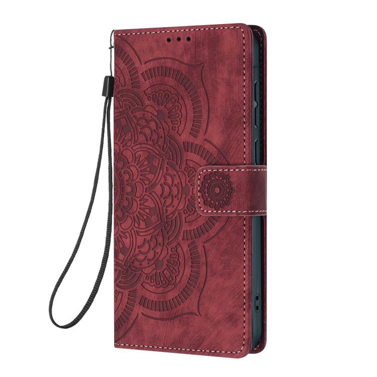 For iPhone 7 Plus / 8 Plus Mandala Embossed Retro Frosted Leather Phone Case