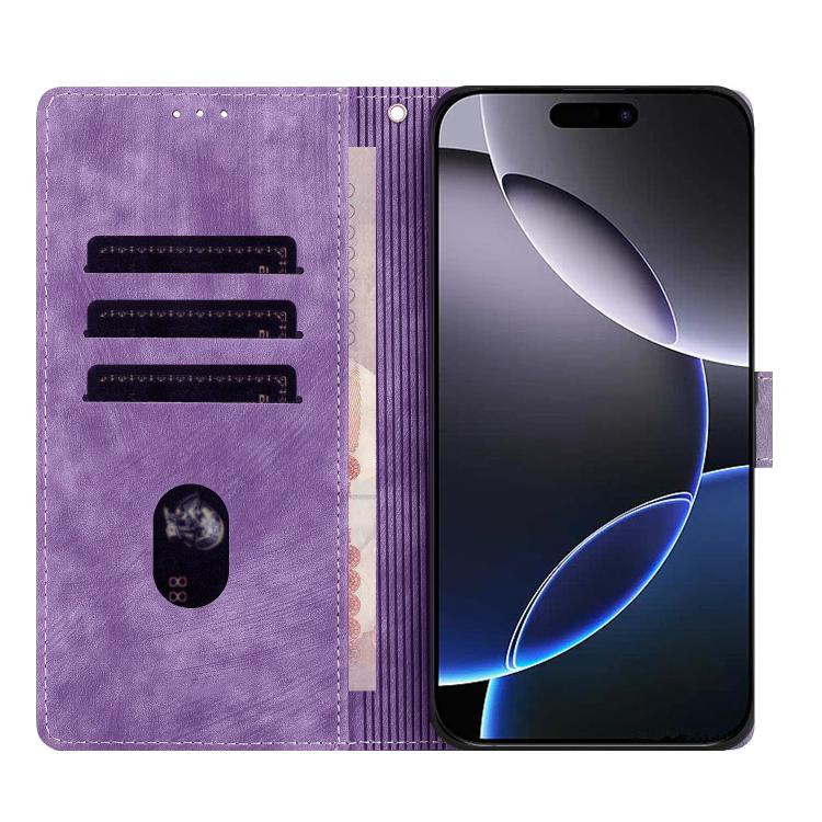 For iPhone 17 Pro Max Mandala Embossed Retro Frosted Leather Phone Case