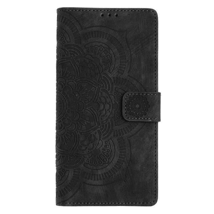 For iPhone 17 Pro Mandala Embossed Retro Frosted Leather Phone Case
