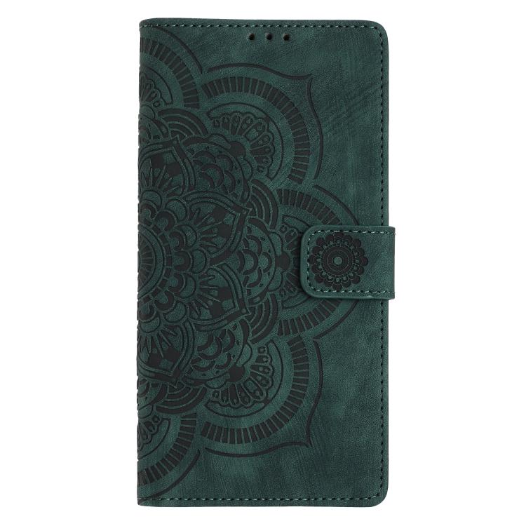 For iPhone 17 Mandala Embossed Retro Frosted Leather Phone Case