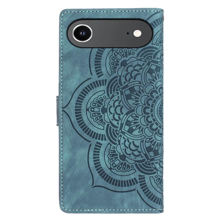 For iPhone Air Mandala Embossed Retro Frosted Leather Phone Case