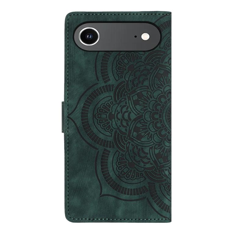 For iPhone Air Mandala Embossed Retro Frosted Leather Phone Case