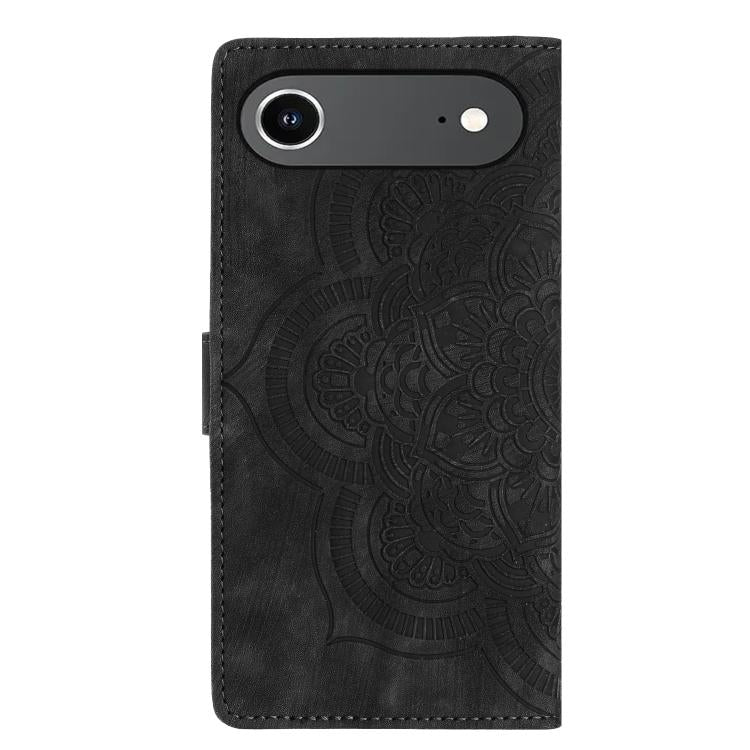 For iPhone Air Mandala Embossed Retro Frosted Leather Phone Case