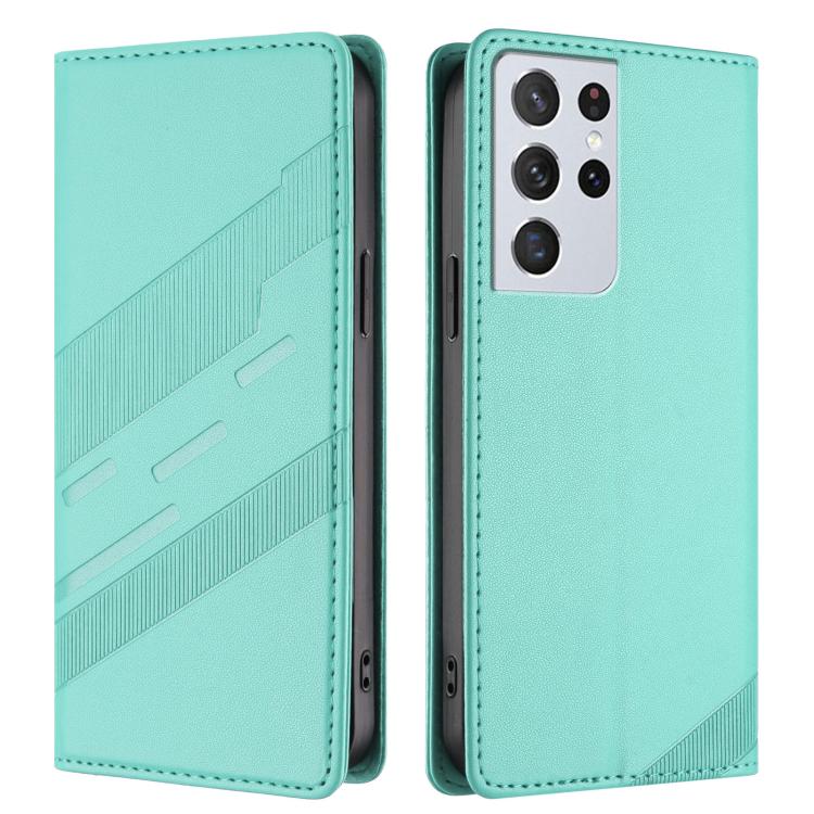 For Samsung Galaxy S21 Ultra 5G Embossed Multi-functional Wallet Retro Leather Phone Case