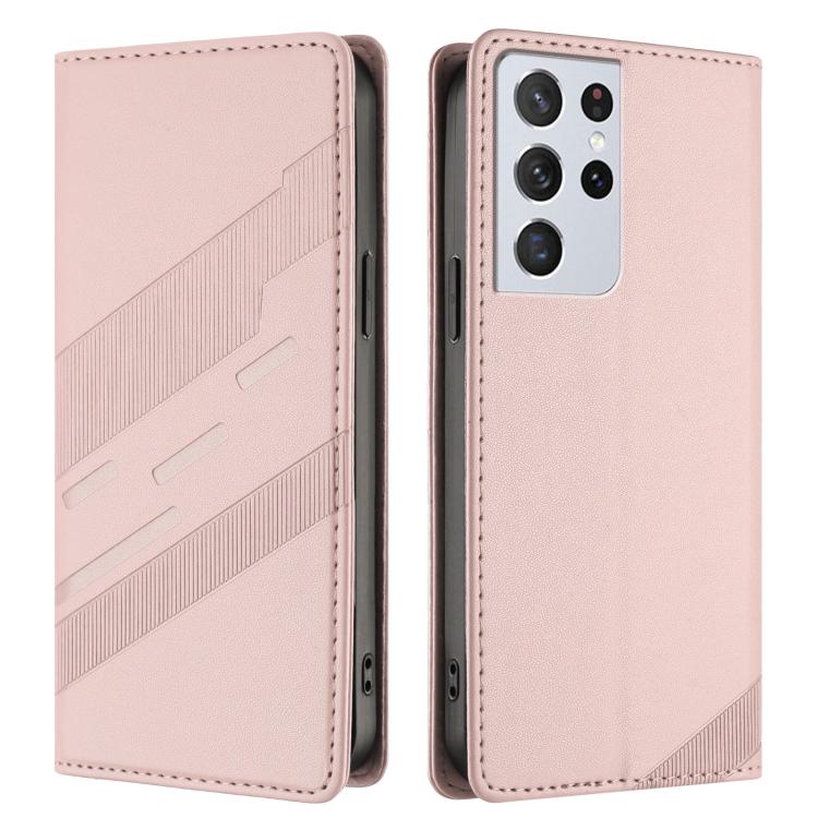 For Samsung Galaxy S21 Ultra 5G Embossed Multi-functional Wallet Retro Leather Phone Case