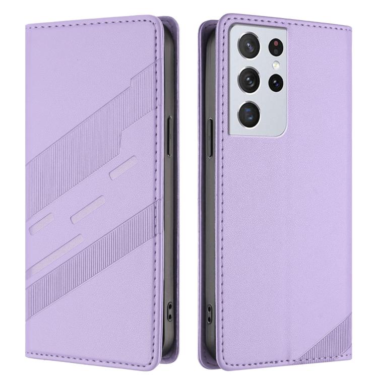 For Samsung Galaxy S21 Ultra 5G Embossed Multi-functional Wallet Retro Leather Phone Case