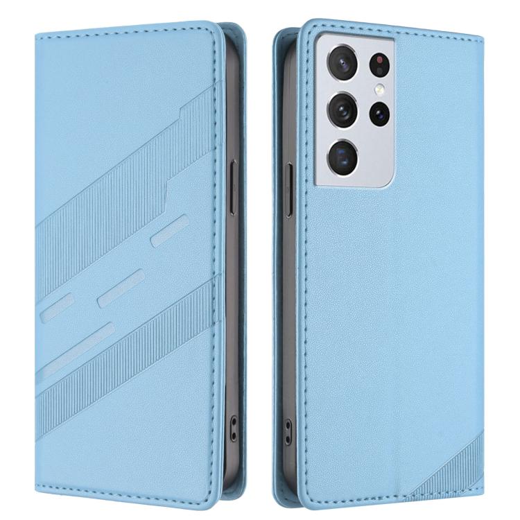 For Samsung Galaxy S21 Ultra 5G Embossed Multi-functional Wallet Retro Leather Phone Case