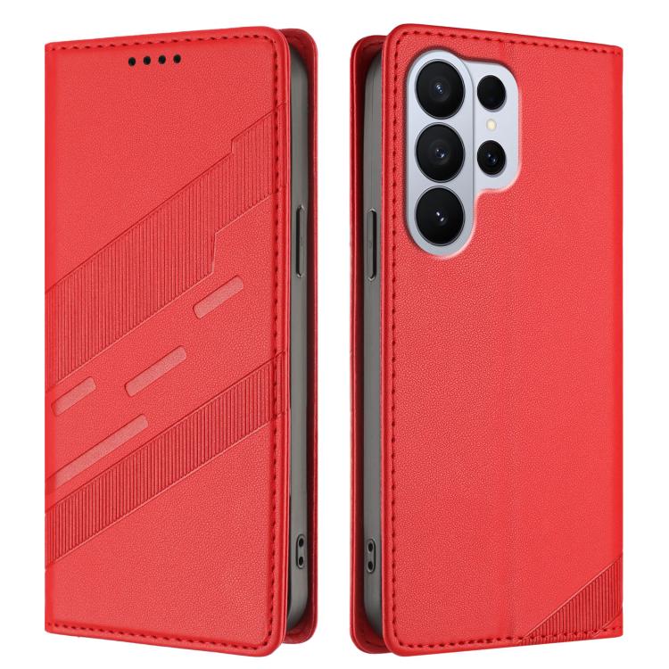 For Galaxy S26 Ultra 5G Embossed Multi-functional Wallet Retro Leather Phone Case