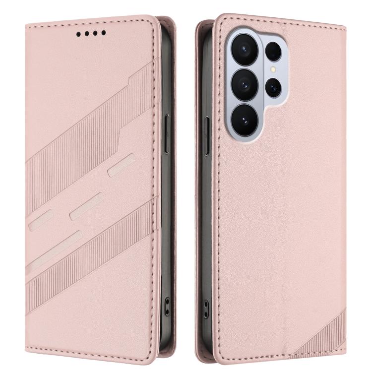 For Galaxy S26 Ultra 5G Embossed Multi-functional Wallet Retro Leather Phone Case